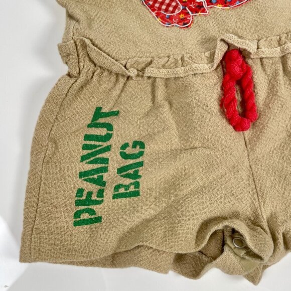 Nannekins Vintage Romper Overall Peanut Bag Embroidered Elephant 15-18 months - Picture 6 of 11